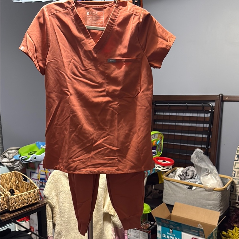 Orange Scrub Set